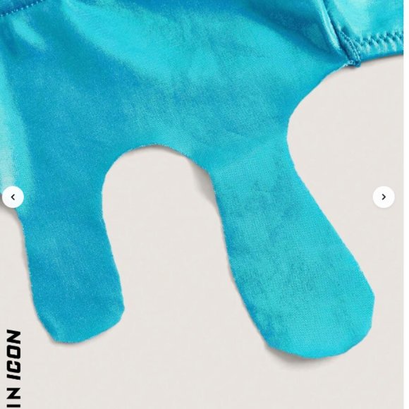 NWT Water Drop SHEIN ICON Asymmetrical Hem Bustier Metallic Tube Top - Picture 5 of 8